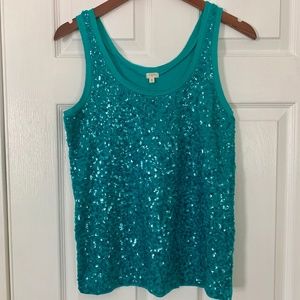 J CREW Sequin Tank